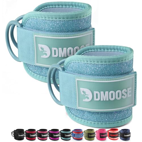 Image of DMoose Ankle Strap for Cable Machine - One Size Fit with Premium Padding, Workout Kickback Ankle Cuffs, Ankle Bands for Working Out, Booty Workouts, Leg Extension, Hip Abductors & Lower Body Exercises
