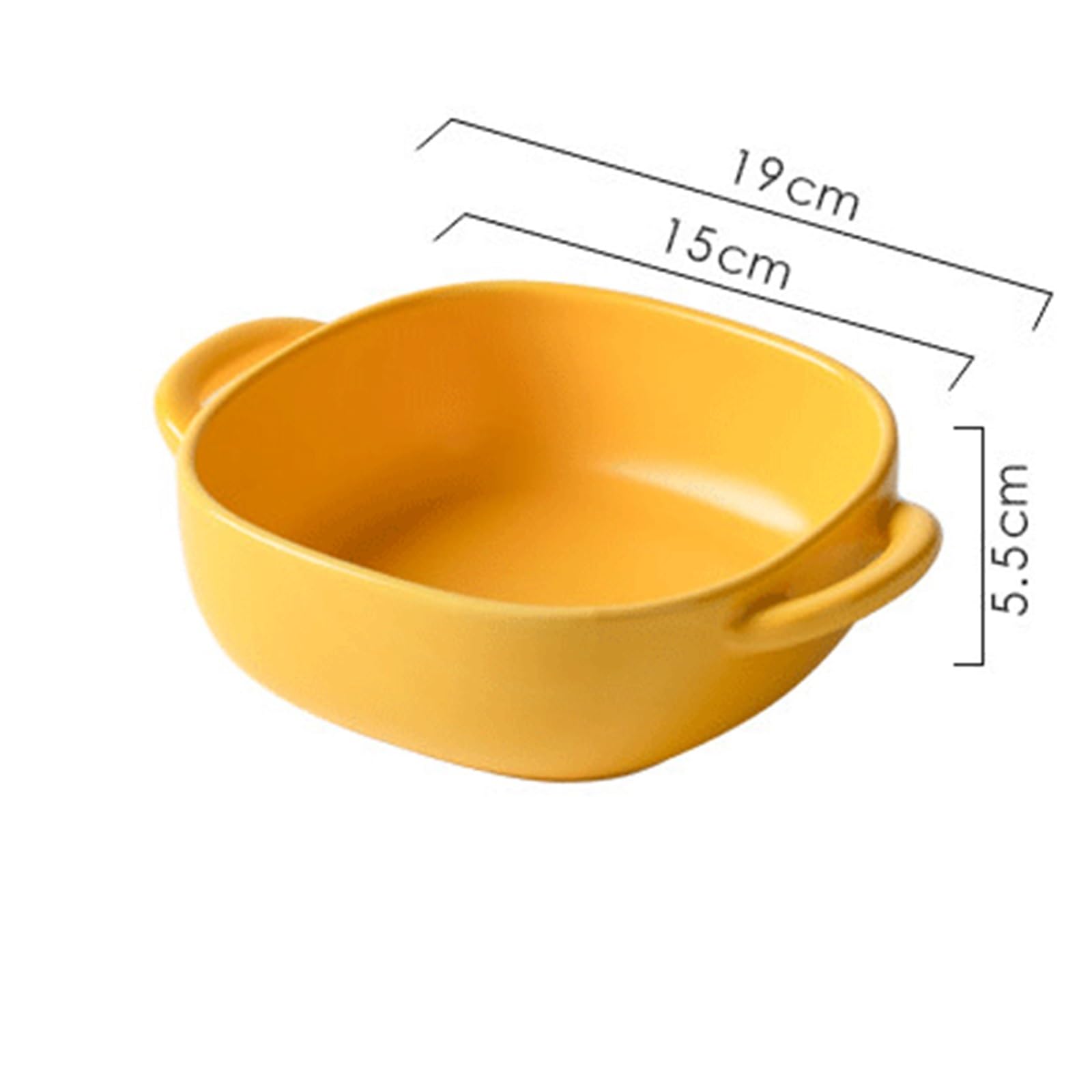 Fuente for Hornear de cerámica con Asas for Uso en Horno Bocadillos(Green,Medio)