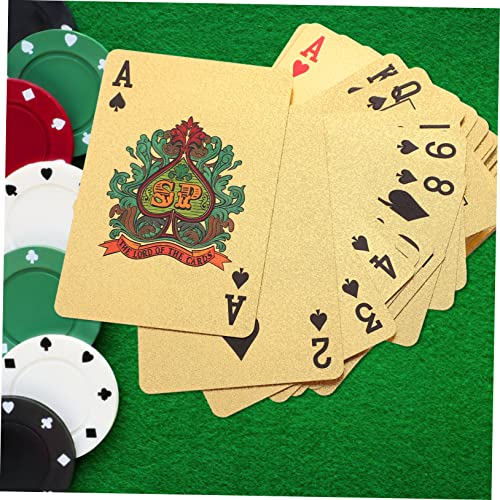 HEMOTON 3stücke Goldene wasserdichte Pokerkarten Für Partys Langlebige Spielkarten Mit Tierkreiszeichen Für Tischspiele Und Sammler – Bild 6