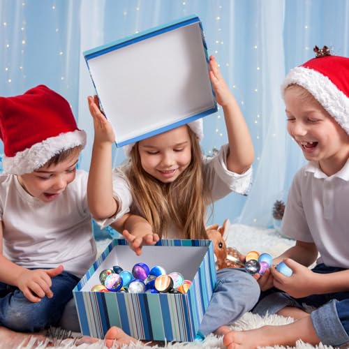 GOLDGE 30 Stück Flummies für Kinder, Gummiball Planeten Geeignet als Mitgebsel Kindergeburtstag, 32mm Springball für Gastgeschenk, Schultüte Pinata Füllung