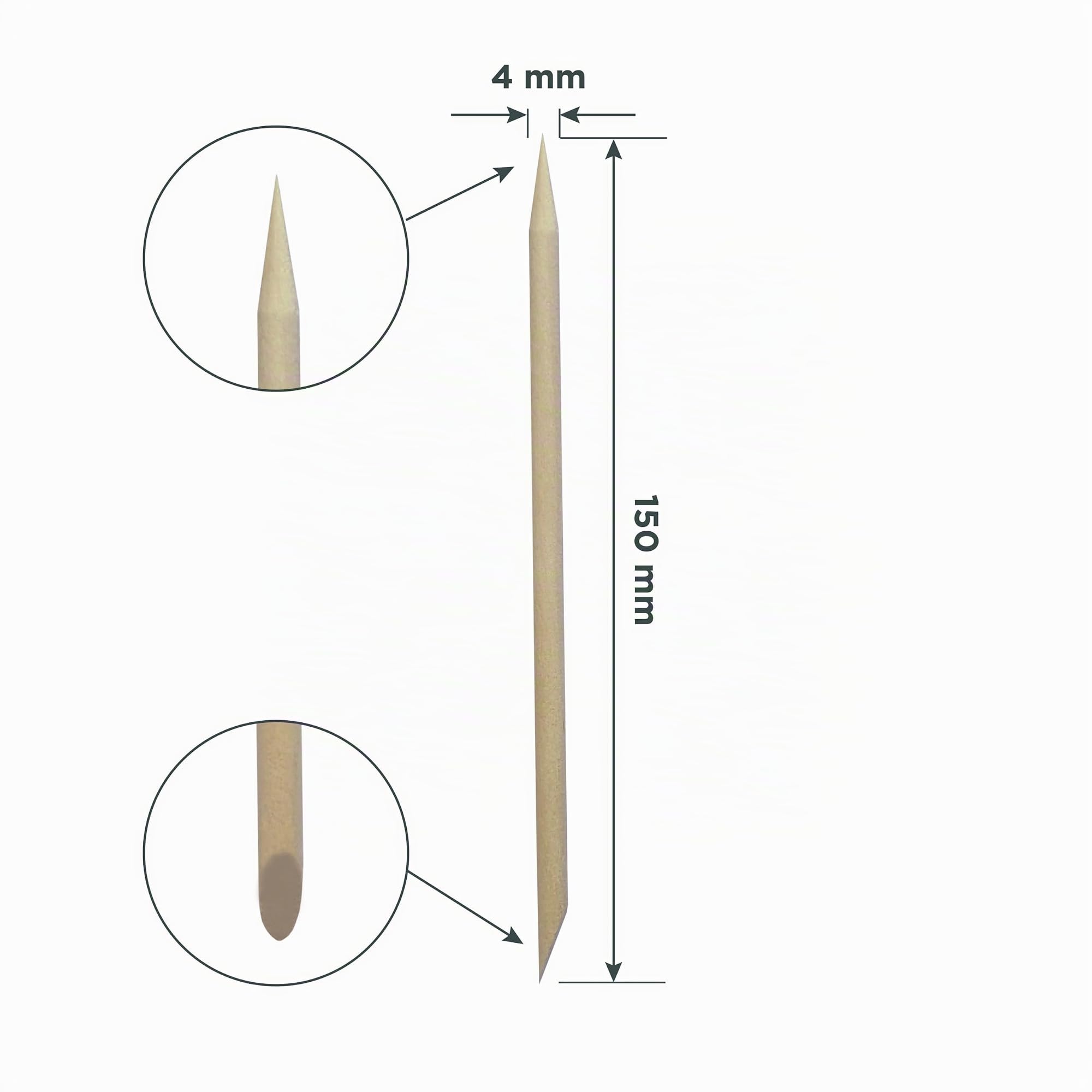 STALEKS Pro by Natury Nails Lot de 10 bâtons en bois d'oranger 15 cm pour manucure, pédicure, nail art et travaux manuels.