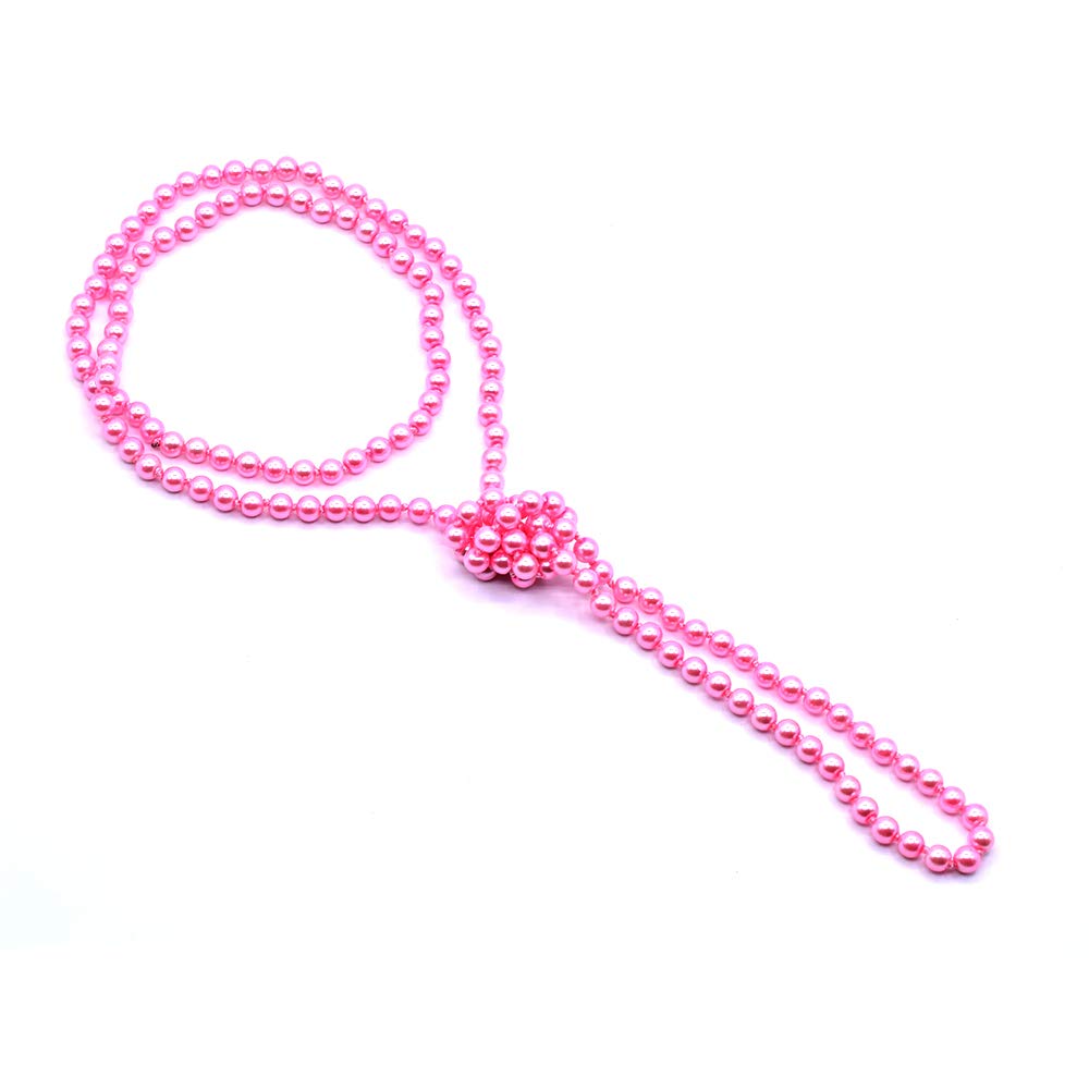 S&MoonMom Necklace Jewelry Mother's Day Gift Long Layered Pearl Y Necklace - Boho 6mm Fake Pearls Beaded Choker Layering Statement Necklaces