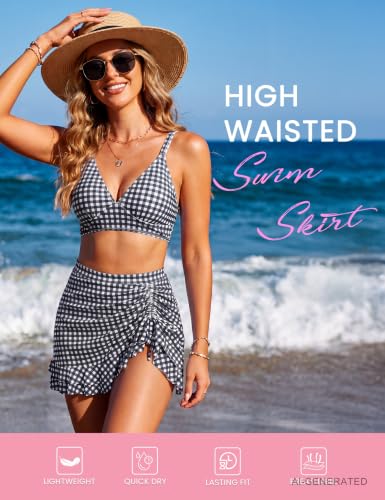 Image of Blooming Jelly Women's High Waisted Bikini Sets Tummy Control Bathing Suit Two Piece Swim Suit 2026 Retro Swimsuit