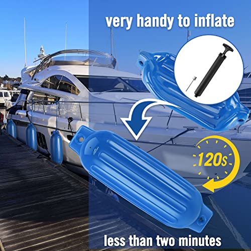 Image of Affordura Boat Fender 4 Pack Boat Bumpers Fenders with 4 Ropes