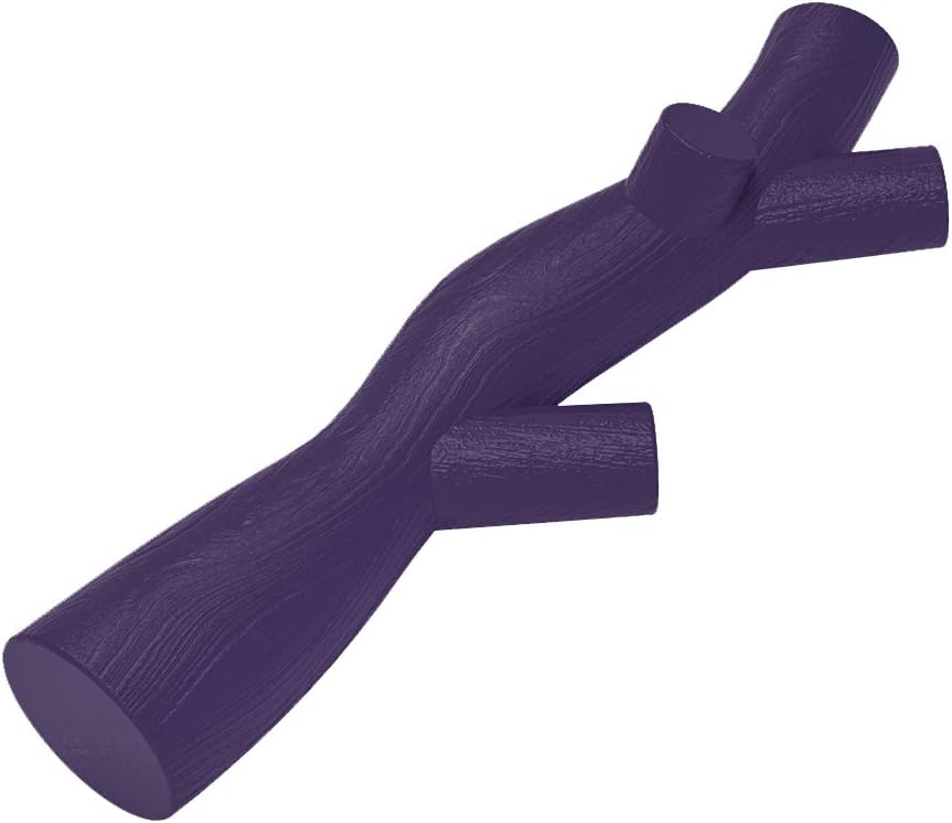 LEPPI Rubber Stick Branch Chew Toys for Small and Medium Dogs Puncture Resistance - Purple
