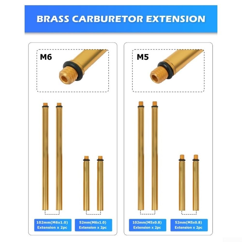 Kit de sincronización de carburador de vacío de calibre 4, kit de herramientas de carburador para motocicleta