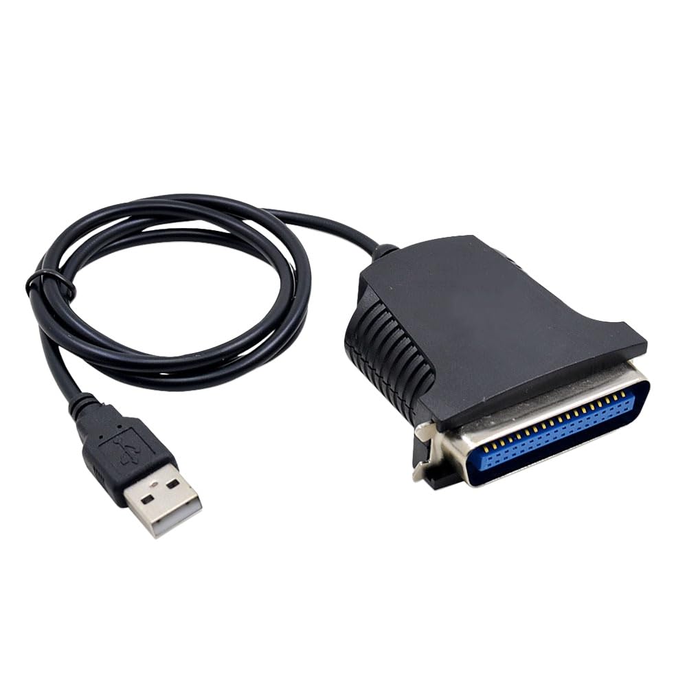 USB na DB36 żeński równoległy kabel konwertera drukarki LPT dwukierunkowy czarny kolor