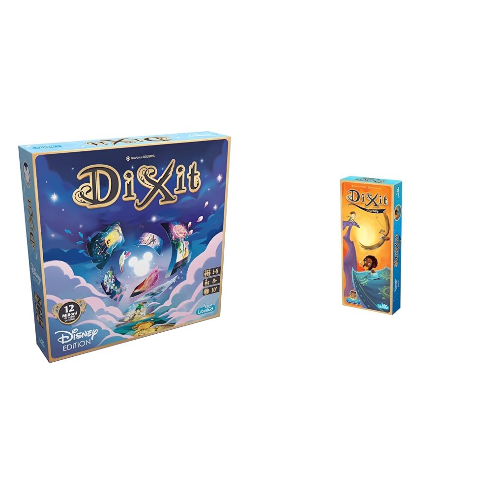 Asmodee - Dixit: Disney - Gioco da Tavolo di Fantasia e Immaginazione & Dixit 3 Journey, Espansione Gioco da Tavolo Dixit, Edizione in Italiano