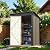 Greesum Outdoor Storage Shed 5 x 3 ft. Utility Tool Shed Metal Storage Garden Shed with Door & Lock for Patio Storage, Brown