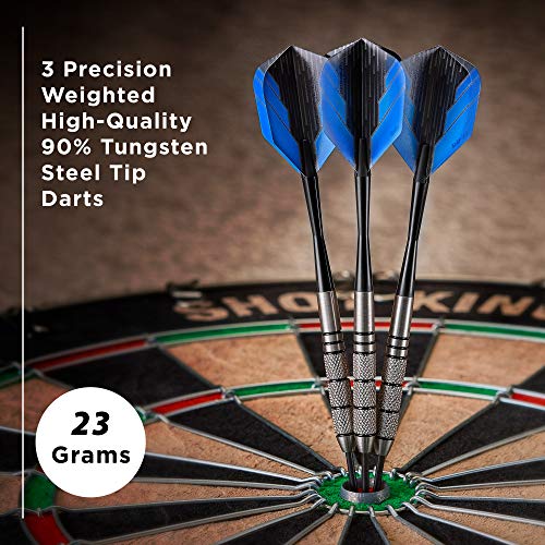 Fat Cat By Gld Products Bulletz 90% Tungsten Steel Tip Darts With Storage/Travel Case, 23 Grams , Black #TOP1