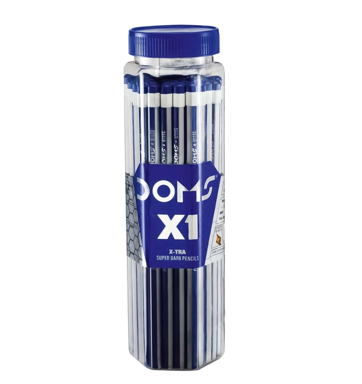 DOMS X1 Xtra Super Dark Pencils Box Pack|Hexagonal Shape For Easy Holding&Comfort|Free Eraser,Scale&Pencil Cap Inside|Dark&Neat Handwriting|Pack Of 30 Pencils,Black-picture-27