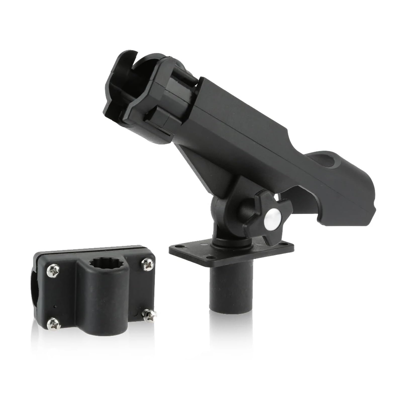 XCTDSVAH Fishing Rod Holders For Boat Boat Fishing Rod Holder Plastic Bracket Adjustable Detachable 360 Degrees Mount Rest Railing Outdoor River(31.1x20.8x8.3 cm)