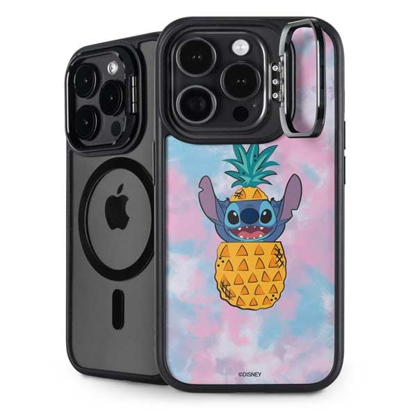 Skinit Kickstand Phone Case Compatible with iPhone 15 Pro Max - Officially Licensed Disney Lilo and Stitch Pineapple Stitch Design