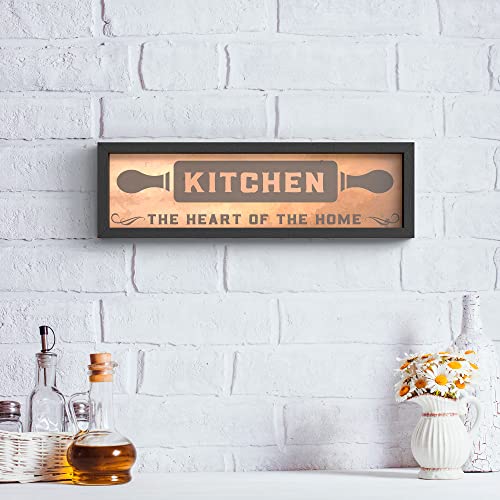 Barnyard Designs Rustic Wooden Kitchen Wall Decor Sign, Country Farmhouse Decoration For Home, Kitchen, Dining Room, 16.5” X 5” #TOP2