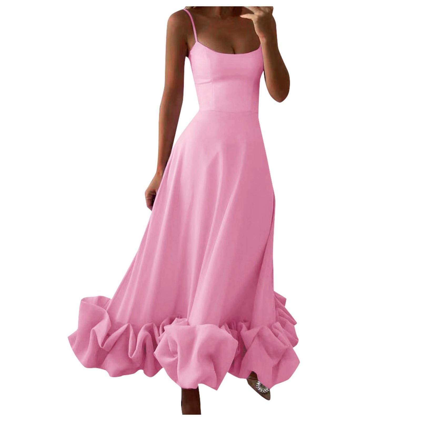 Robe Demoiselle d'honneur Femme Grande Taille Été D'été De Soiree Chic Et Elegant Robes Femmes D Women's Dress Boheme Longue Plage À Bretelles Ete Courte Ceremonie Fluide Summer Tunique Blanche