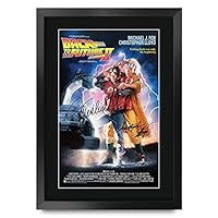 Poster Incorniciato Back To The Future - A3 Con Autografi Stampa, Per Appassionati Cinema