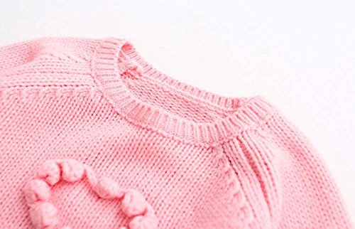 Girls' Lovely "Heart-Shape" Warm Knitted Pullover Sweater3