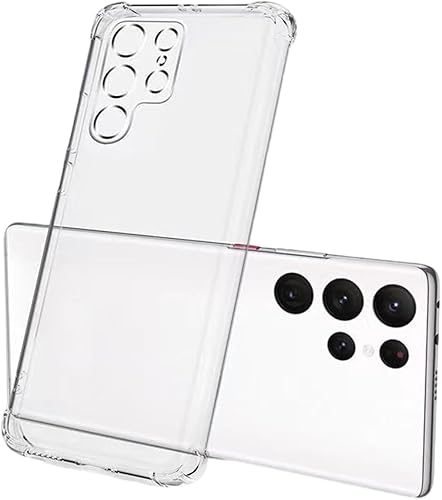Funda para teléfono Samsung Galaxy S22 Ultra, transparente de silicona TPU carcasa trasera compatible con Samsung Galaxy S22 Ultra.