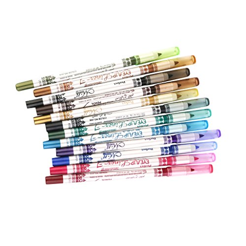 12 Colori Occhio Impermeabile Fodera Eyeliner