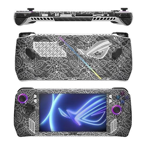 Image of MightySkins Carbon Fiber Skin Compatible with Asus ROG Ally - Floral Lace | Protective, Durable Textured Carbon Fiber Finish | Easy to Apply