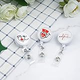 Vicloon Retractable Badge Reels, 3pcs Retractable Badge Clip Cute Nursing & Teachers ID Card Holder - Image 5