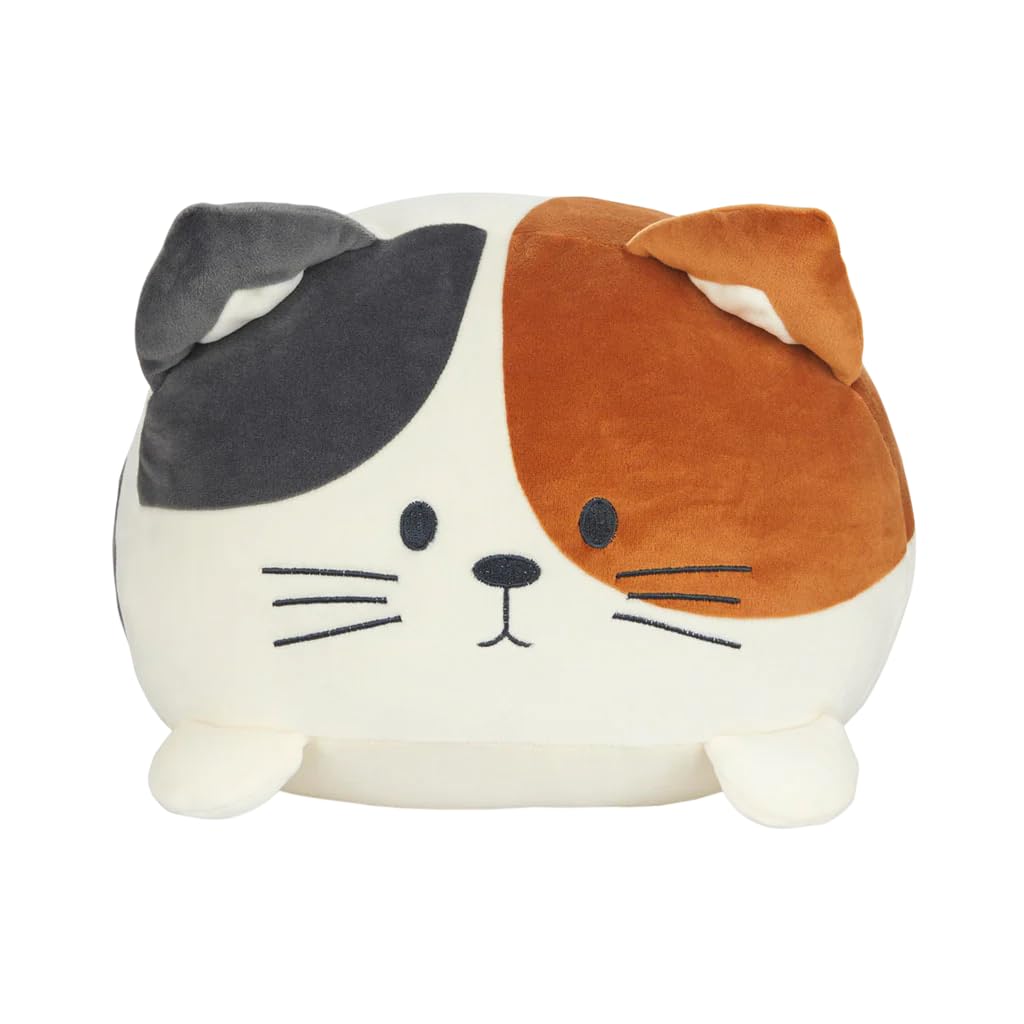 Balvi Cojín Kitty Calico Color Blanco, marrón y Negro Un Peluche de lo más blandito Poliéster 20x33x3