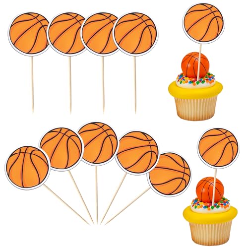 Rsstarxi 40 Pack Basketball Cupcake Toppers Star Sports