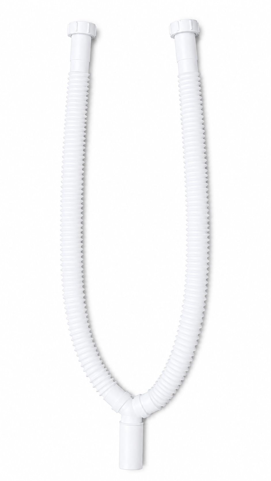 DEHRAN Heavy Duty Plastic Hose Pipe Dual Inlet Y Shape Outlet with Thread 32mm(1-1/4") Nuts Double Sink Waste Pipe Connector | Heavy Duty Plastic-picture-12