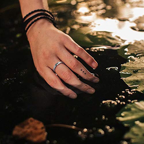 Frank S.Burton 4mm 6mm 8mm I Love You Tungsten Abalone Shell Inlay Rings for Men Women Couples Wedding Band Size 4-154