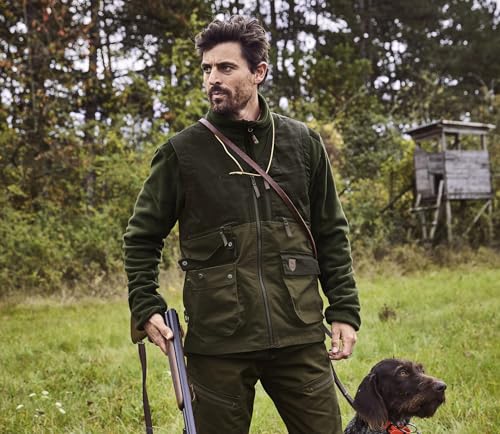 K & S Herren Schießweste Jagdweste Jagd Hundeführer Weste für Links- und Rechtsschützen Oliv Braun Schwarz (DE/NL/SE/PL, Alphanumerisch, S, Regular, Regular, Oliv)