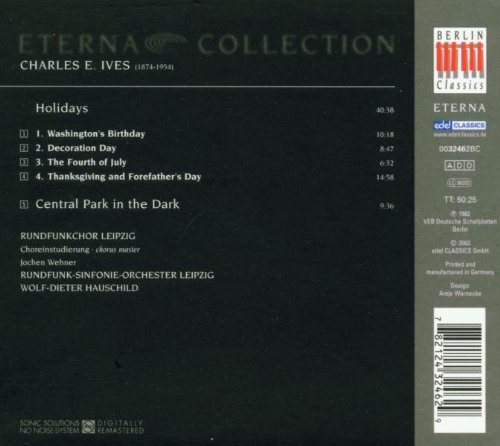 Charles Ives: Holidays & Central Park In The Dark