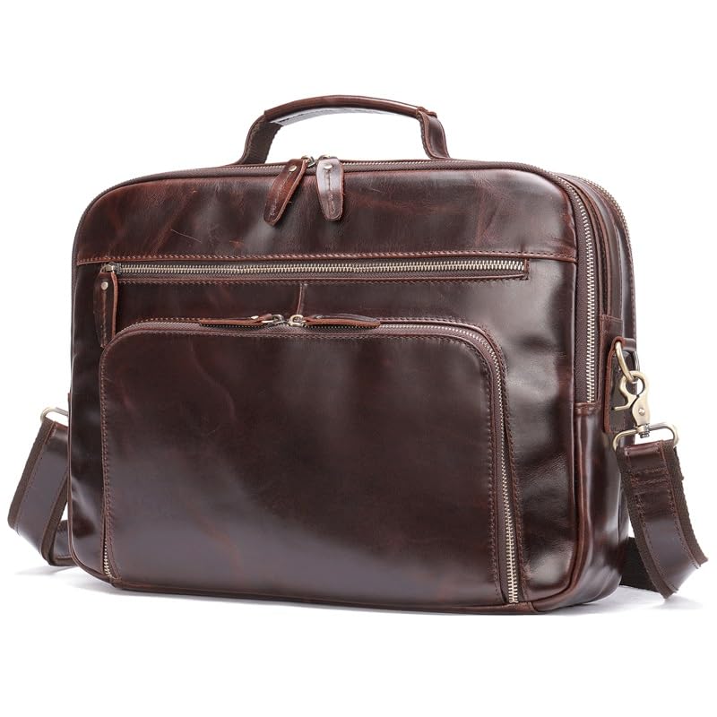Shoulder Bag Computer Bag Large Capacity Crossbody Bag Retro Briefcase For Men2