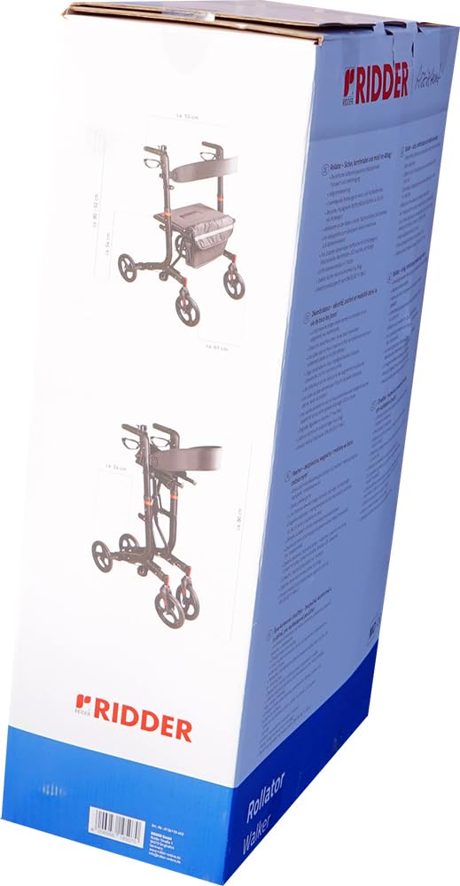 HEADNMORE® Bundle – RIDDER® chodzik Walker wózek spacerowy do 125 kg, szerokość siedziska: 46 cm + breloczek do kluczy