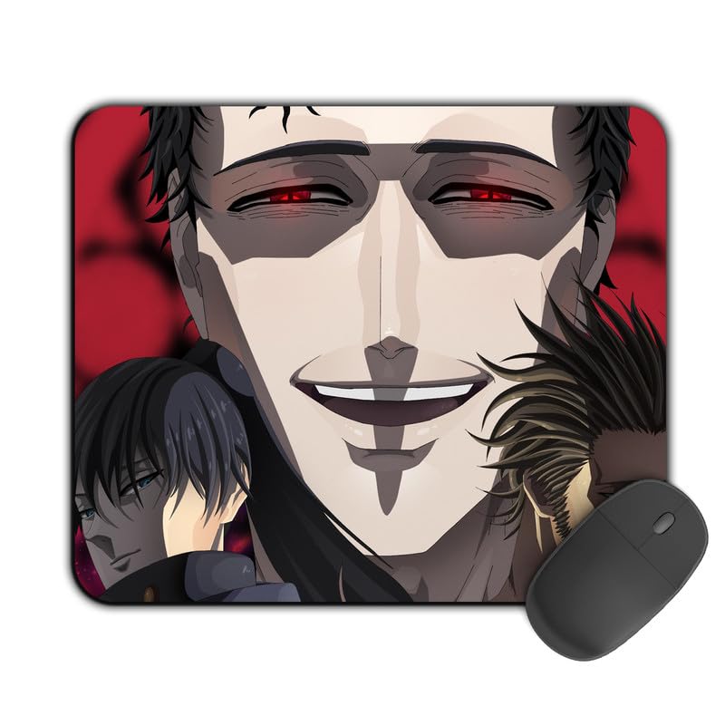 Image of Printed Design Mouse Pad Yami X Nacht X Demon (200MM X 240 X 3MM) Enhance Gaming and Work Performance Comfortable and Precise Non-Slip Water Proof Black Clover Mouse Pad.