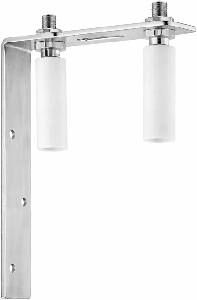 Guia Duplo em Nylon Longo p/Portão de Correr c/Rolete Nylon 22x75mm | Aço Reforçado Zincado