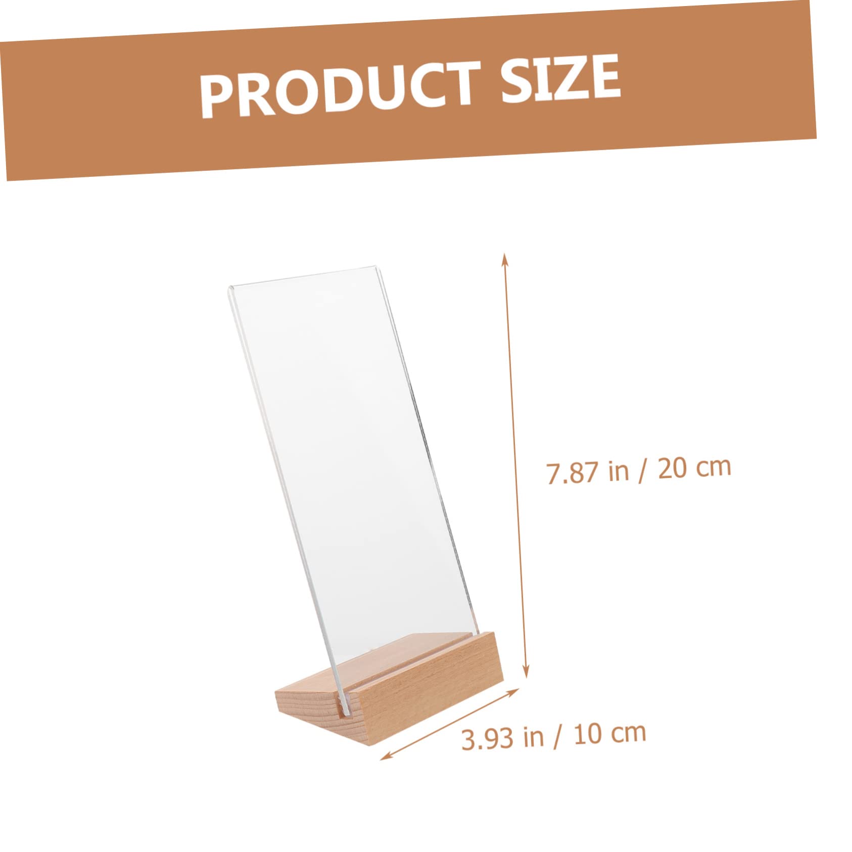 TOPPERFUN 1Set Tabletop Menu Holder Stand Shaped Design for Restaurant Shop and Office Display for Photos Notes and Messages Stable Base