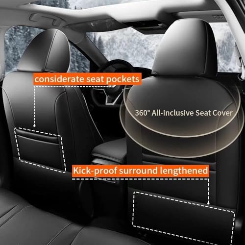 Image of AOMSAZTO Seat Covers for Nissan Sentra:2020 2021 2022 2023 2024 2025 S SV | (Not for SR) Custom Fit Full Set Leather Cushion Car Seats Cover Black&Gray