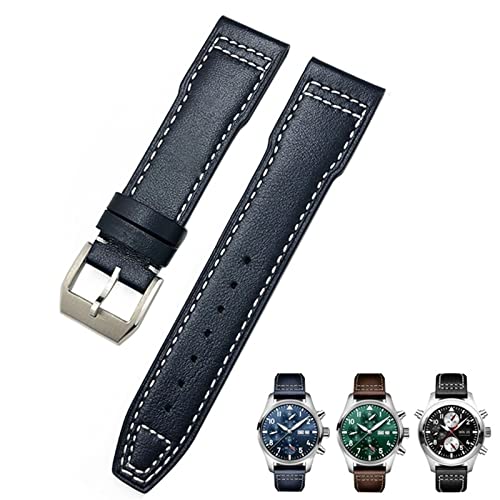 Correas de reloj de cuero de 21 mm para IWC IW377714 pulseras suaves para evitar rigidez en muñeca