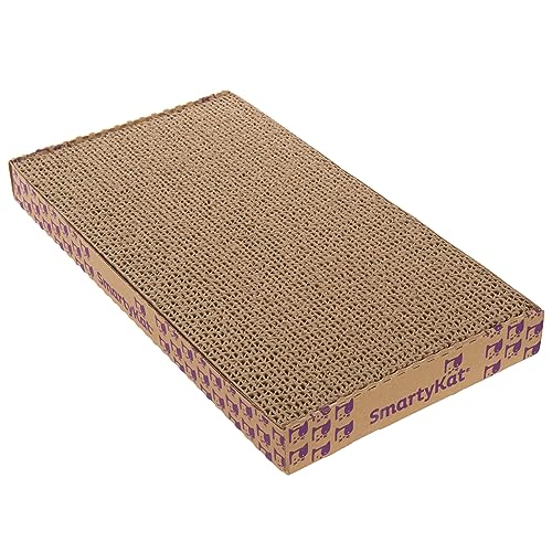 SmartyKat Super Scratcher+ Double Wide with Catnip Infusion Technology Corrugate Cat Scratch Pad Reversible