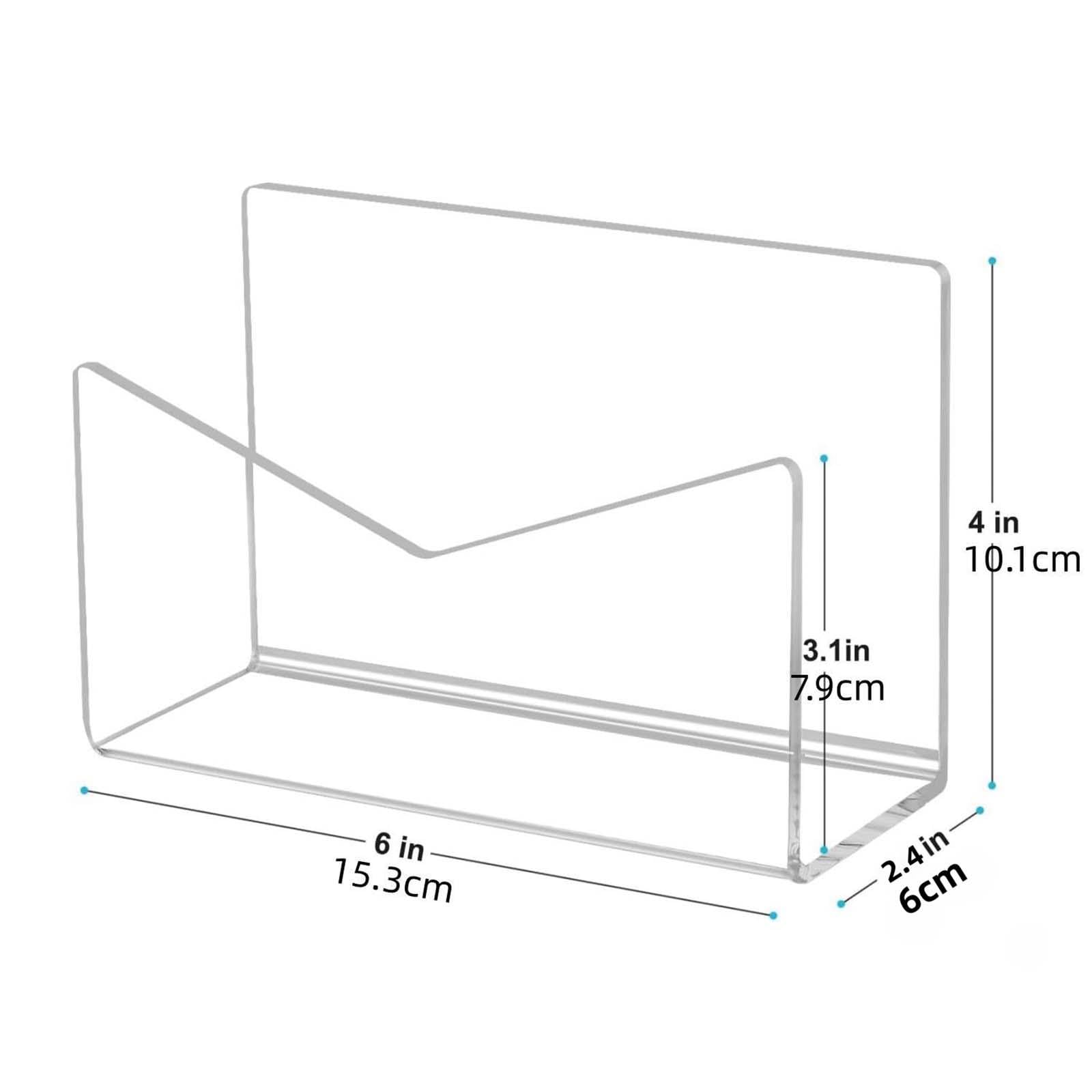Mail Holder Desktop Letter Holder Book Transparent Sorting Rack File Holder Letter Rack for Countertop Office Classroom - Image 3