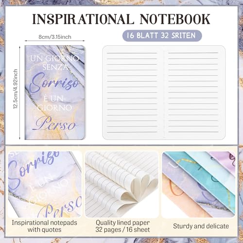 Carnet d'inspiration mini bloc-notes bureau et école en marbre clair - 3