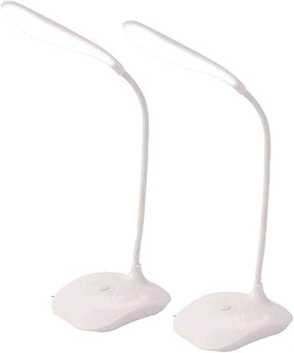 Lámpara de mesa LED, portátil, flexible, con cuello de cisne flexible, para escritorio, dormitorio, estudio, oficina, dormitorio, USB y 3 pilas AA,