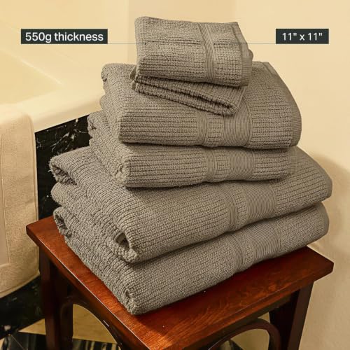 Image of Preston Lane Douro Washcloths, 2 Pack Face Towels, 11 x 11 in, Eucalyptus