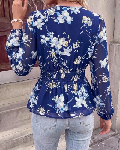  Women Dressy Babydoll Floral Shirt - image 3