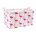 Flamingo Toy Storage Bins Canvas Collapsible Storage Basket with Handles Toy Organizer for Nursery, Kid's Toys, Closet & Laundry, Gift Basket by Mofeng