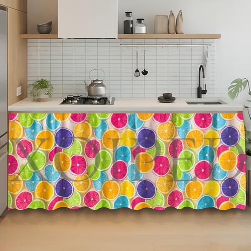 Image of Premium Printed Kitchen Counter Curtain with Rod Pocket (Limbu Sink Curtain)