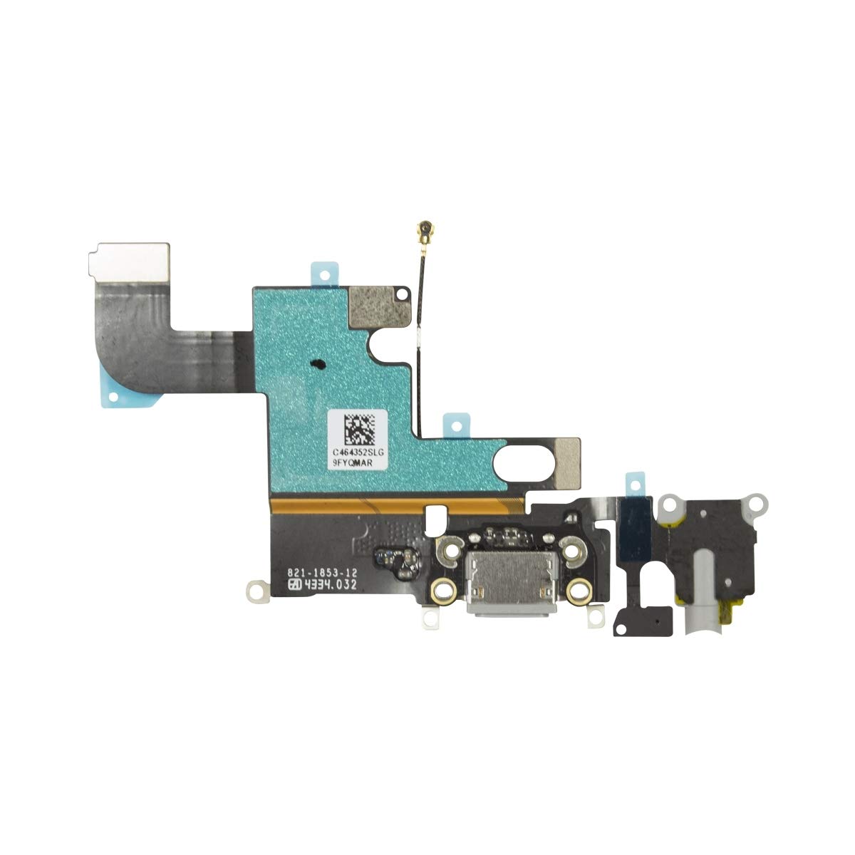 Image secondaire de OnlyTech - Connecteur de charge pour iPhone 6 GRIS CLAIR - Nappe interne comprenant le connecteur de charge, la prise Jack, le m