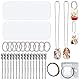 Hopbucan 16 StüCke Sublimation Stamping Blank Aluminium Hunde Tags, mit Kette, Halskette, SchlüSsel AnhäNger, WäRme Band für Haustier ID, AnhäNger