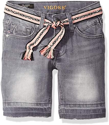 VIGOSS Girls' Big Bermuda Short, Belted Storm, 10