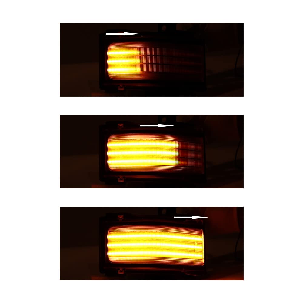 Dynamic Sequential Flashing LED Sidemirror Turn Signal Light Switchback DRL Towing Parking Lamp Compatible with 2017-2022 2023 Ford F250 F350 F450 F550 Super Duty 2015-2022 2023 Ford F150 (Clear Lens)